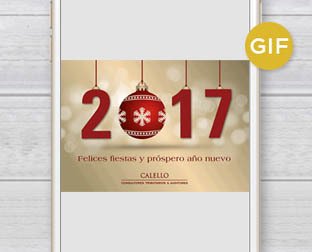  Calello, Consultores Tributarios: diseño de logotipo, papelería, cartel, tarjetas de Navidad y web.